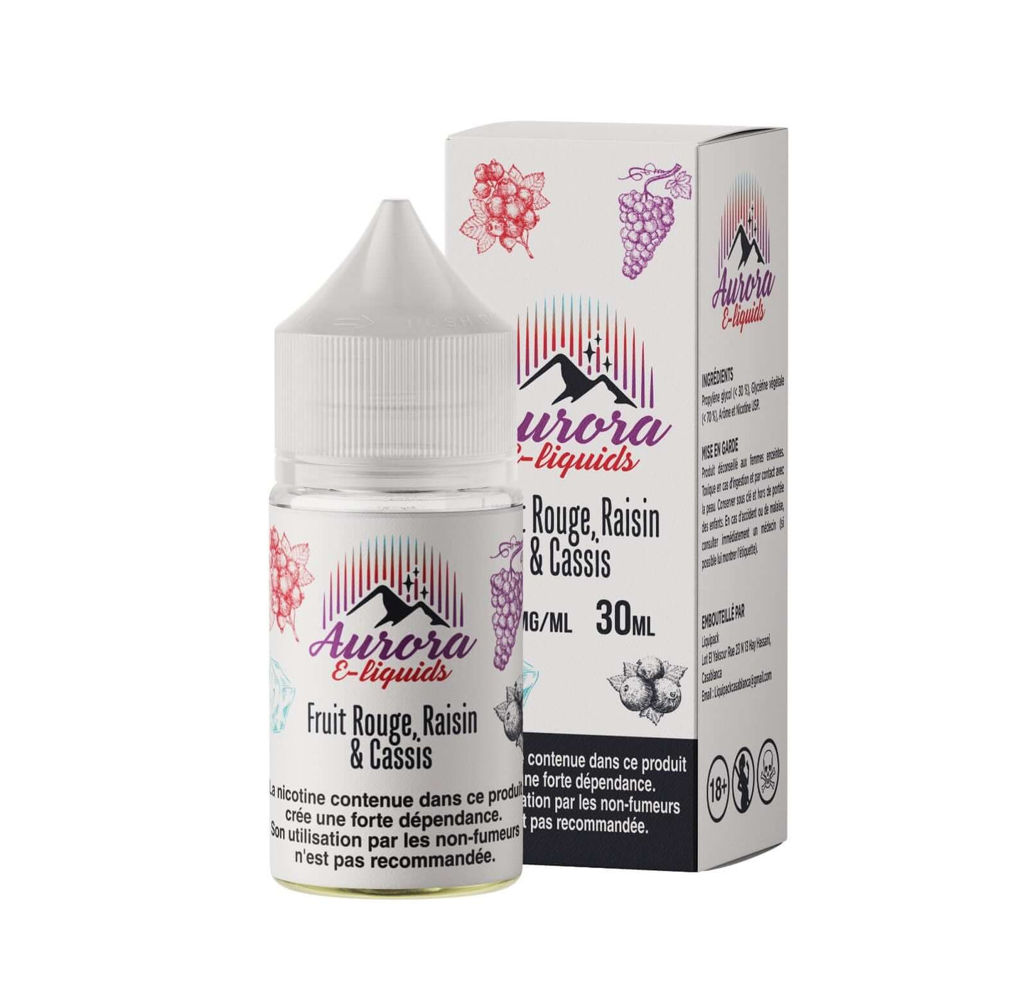 Aurora Salts - Fruit Rouge Raisin et Cassis - 30ml