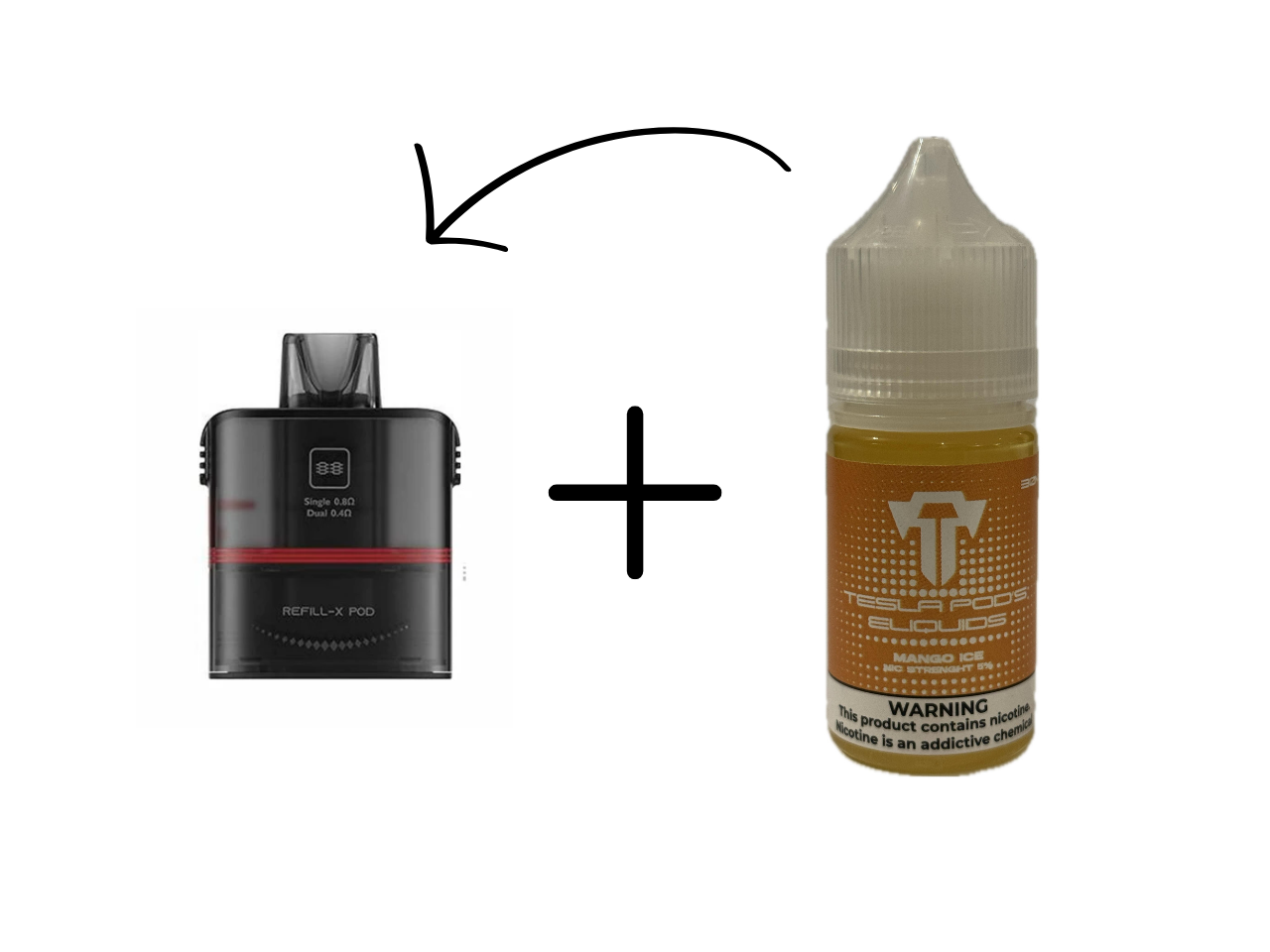 Tesla Bar - REFILL-X POD + TESLA SALT 50 MG