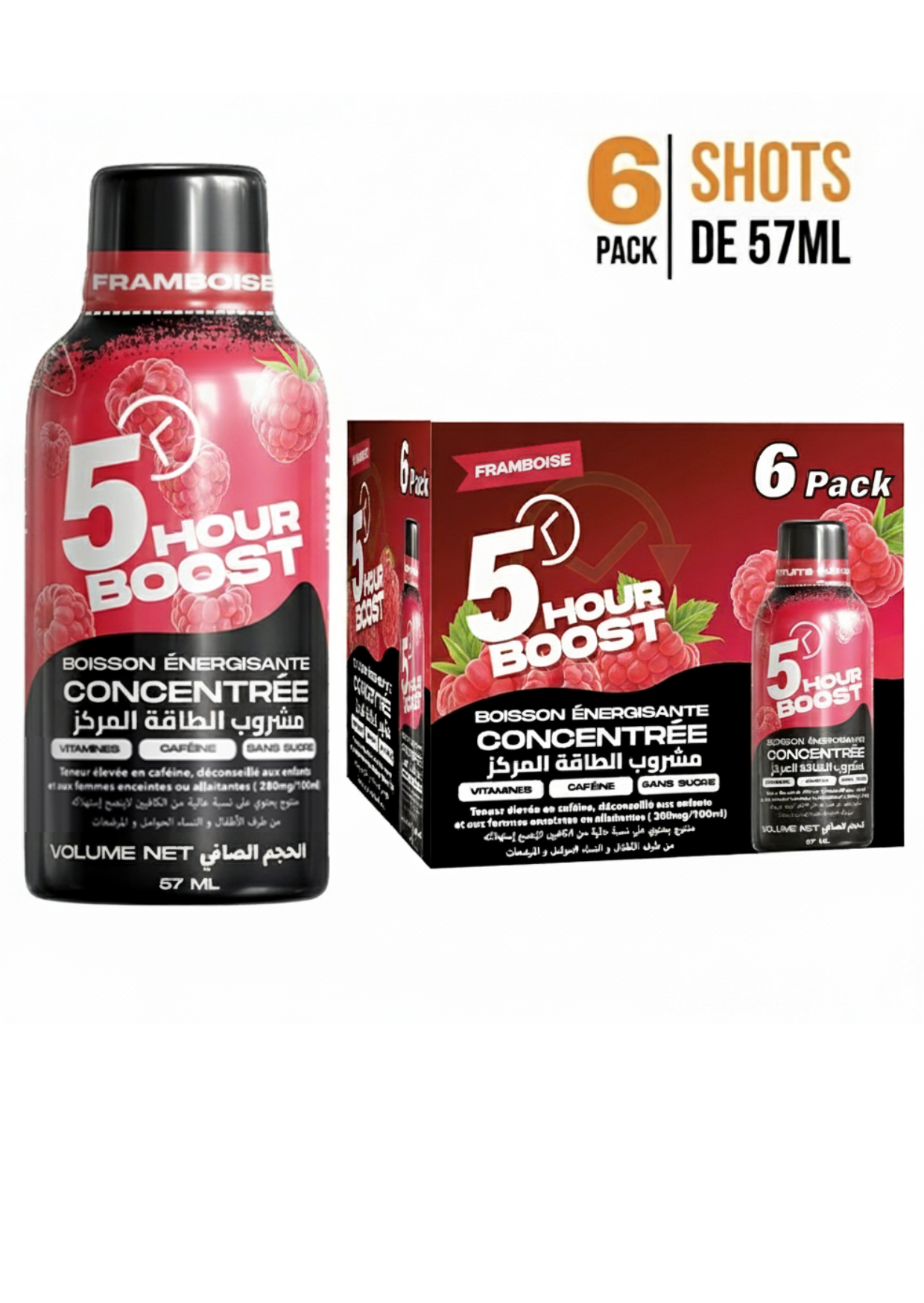 5 HOUR BOOST  -Boisson énergisante – Boite de 6 Pièces
