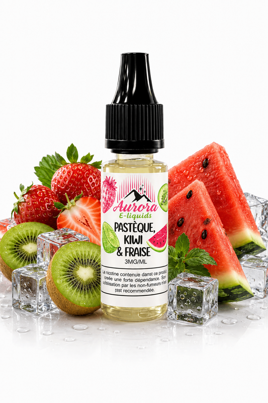 Aurora e-liquides - Pastèque kiwi et fraise - 10ML