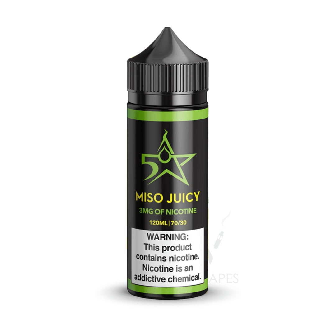 Five Star Juice - Miso Juicy - E-Liquide 120ml |Cigarette électronique Dar Bouazza, Ain Diab, Tamaris, Casablanca